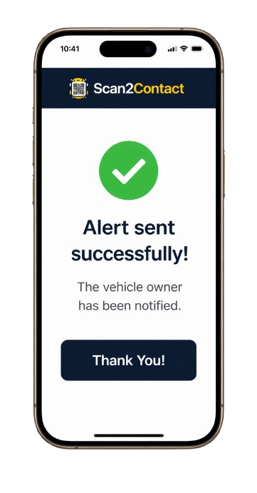 Mobile alert sent successfully preview